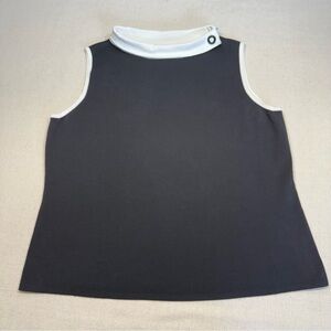 Designers Original Sleeveless Black & White Top - Size 2X